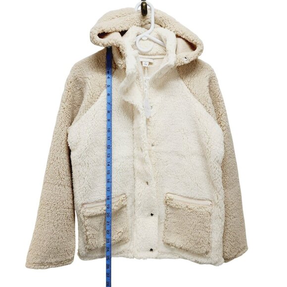 Lacey Chabert Women's Comfy Chic Sherpa Jacket Beige cream Size S - Picture 12 of 13